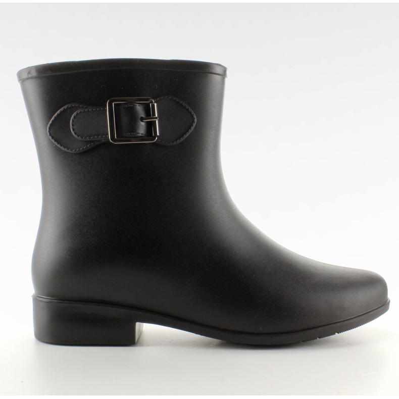 Botine cu cataramă D32 Black negru