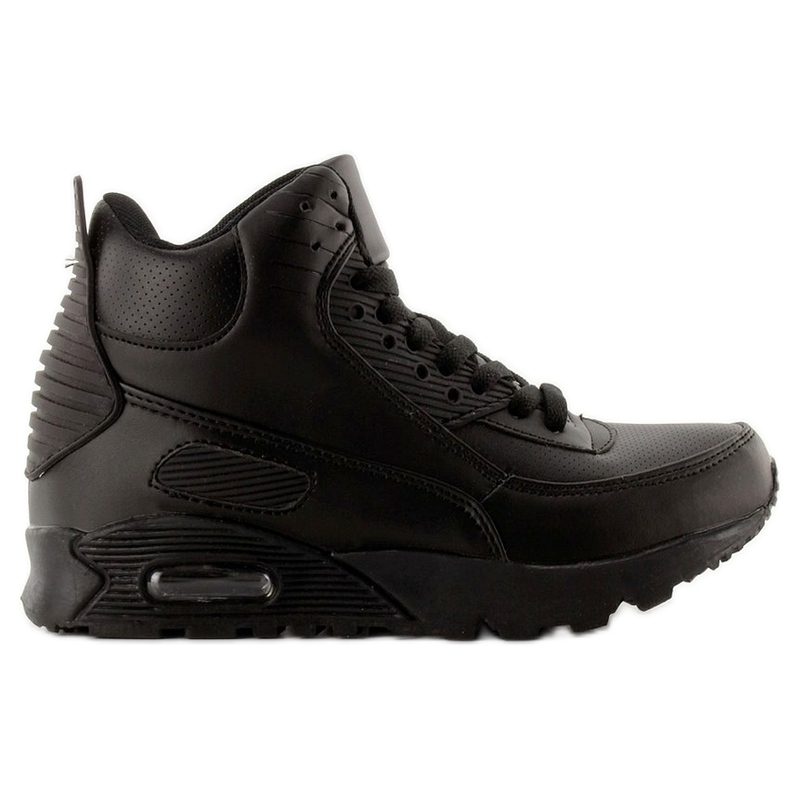 Pantofi sport înalți B3701 negri negru Pantofi sport înalți B3701 negri negru