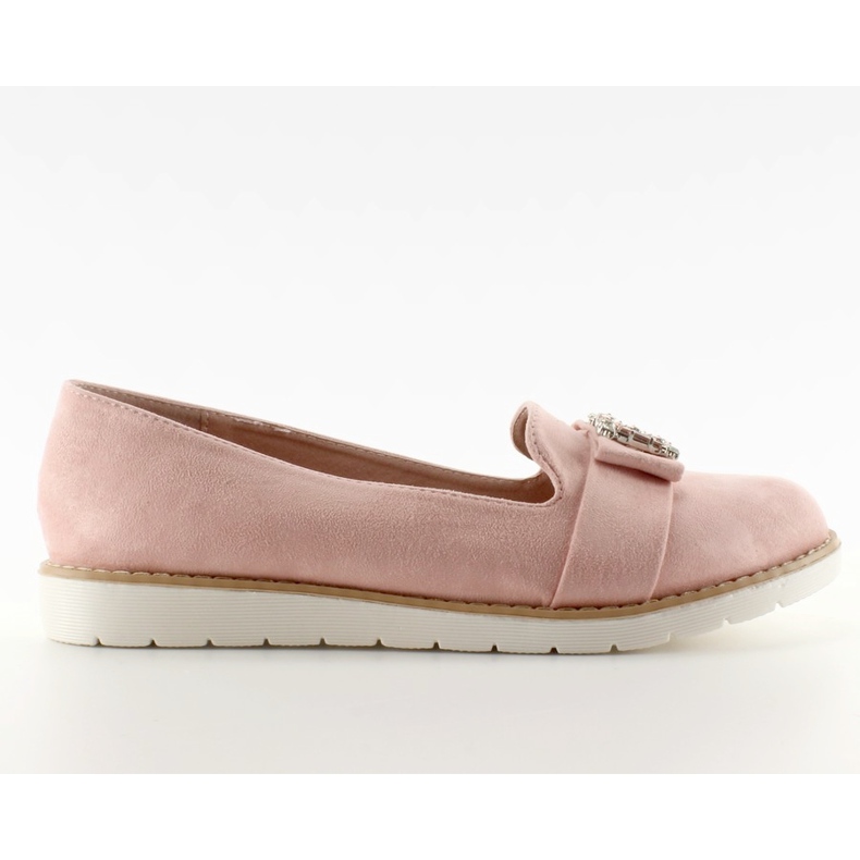 Mocasini din piele intoarsa pastel T245 Roz Mocasini din piele intoarsa pastel T245 Roz