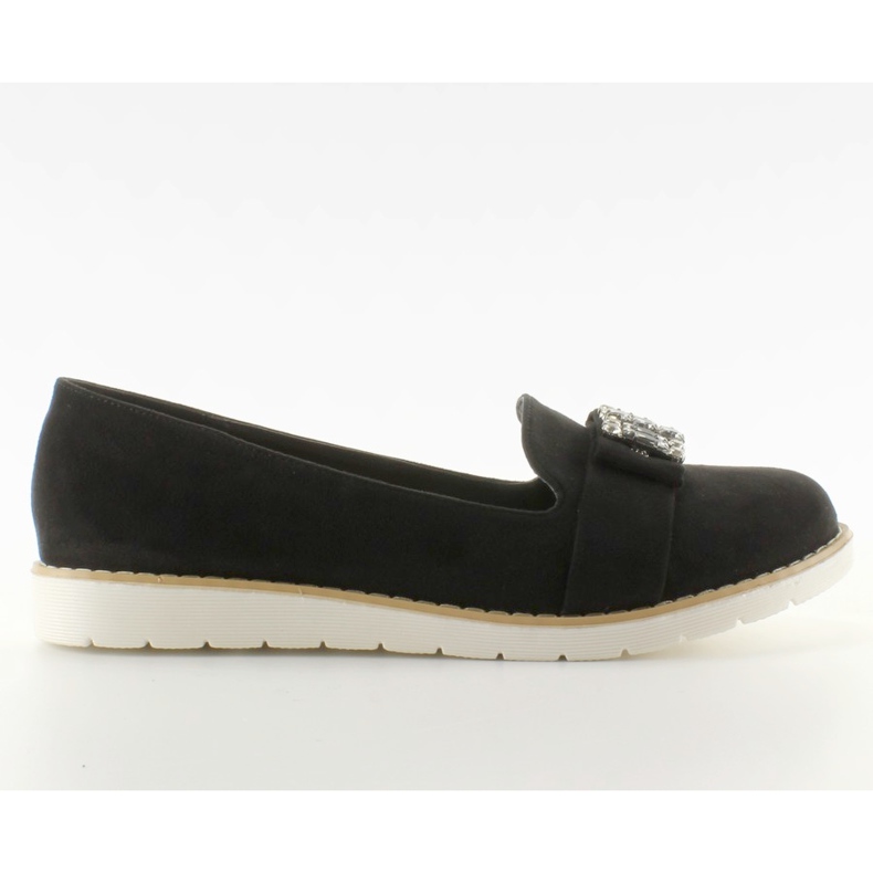 Pastel suede T245 Moccasine negre negru