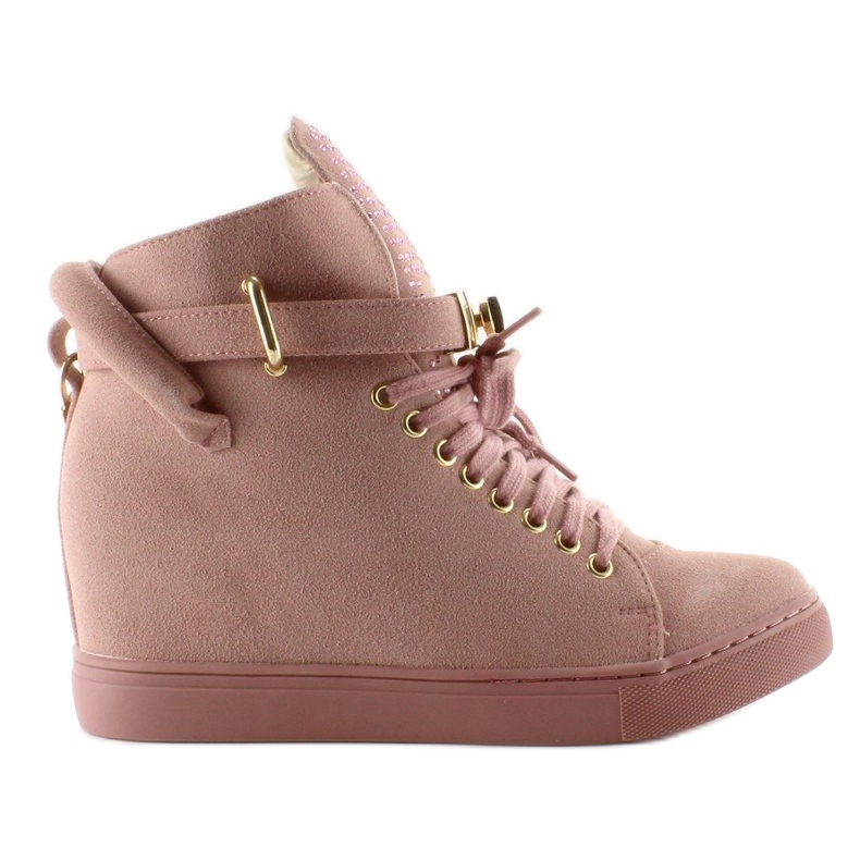 Adidași cu lacăt XW37012-3 Pink Suende roz