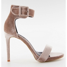 Velvet sandale pe M259 roz multicolor