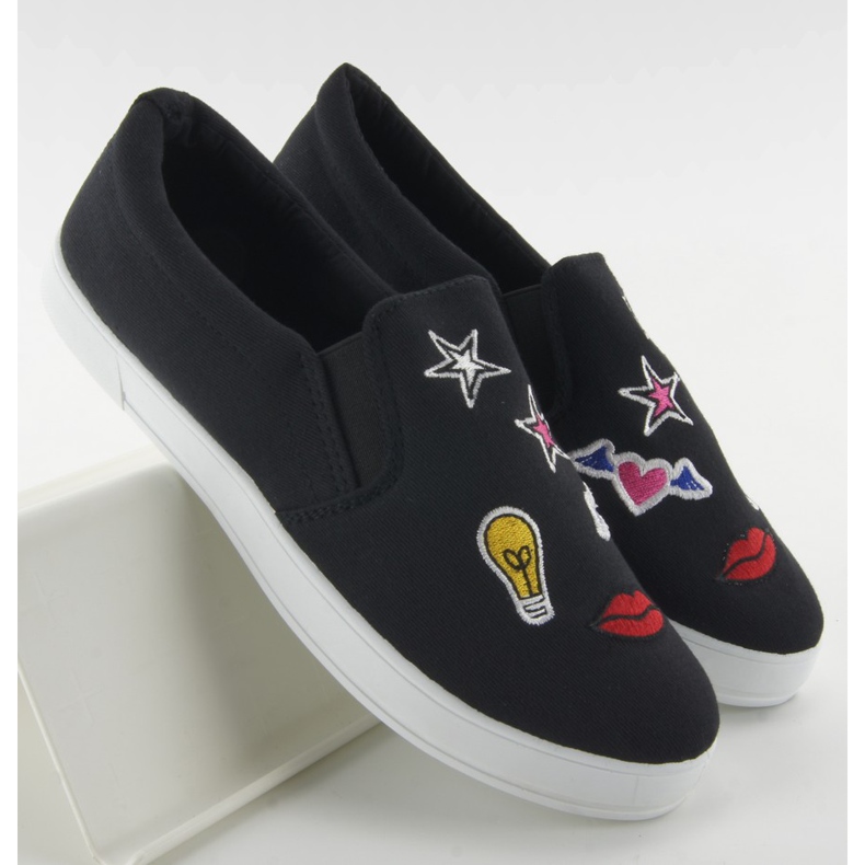 Sliponul cu plasturi JX41P neagră negru