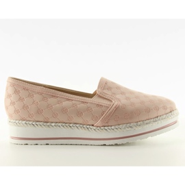 Sliponie pe toc înalt 6068 roz