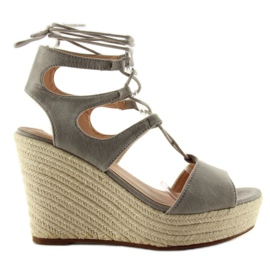 Sandale espadrile legate SL71 gri Sandale espadrile legate SL71 gri