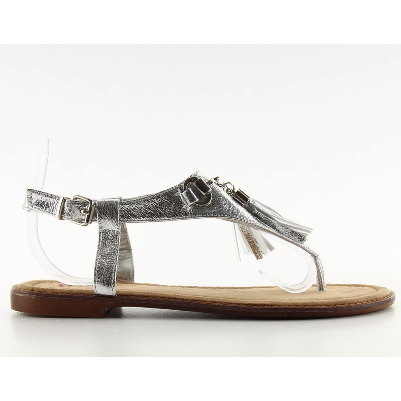 Sandale elegante cu flip-flop gri