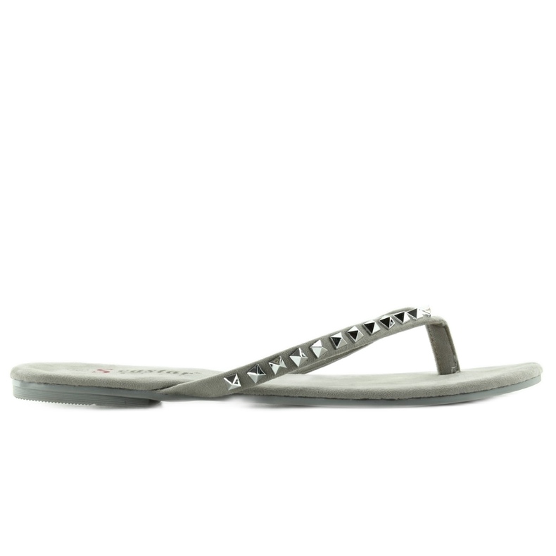 Flip-flops cu crampoane piramidale DD26 gri