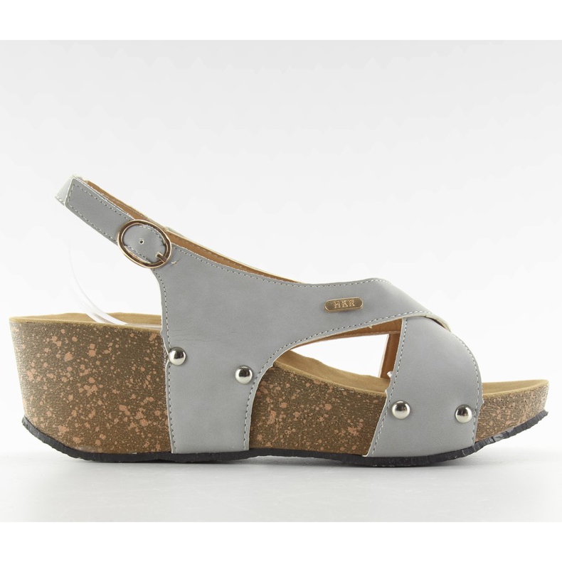 Sandale pe o talpă din plută gri