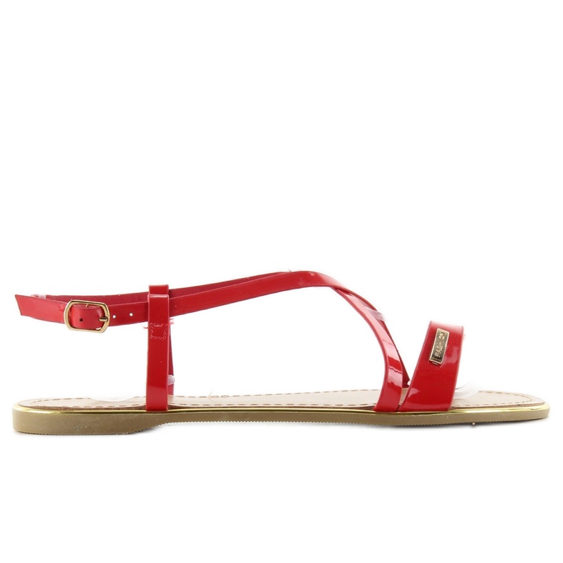 Sandale Cu Benzi Delicate Lc-89 roșu