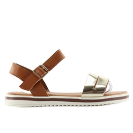 Sandale Cu închidere la gleznă 7L151 maro