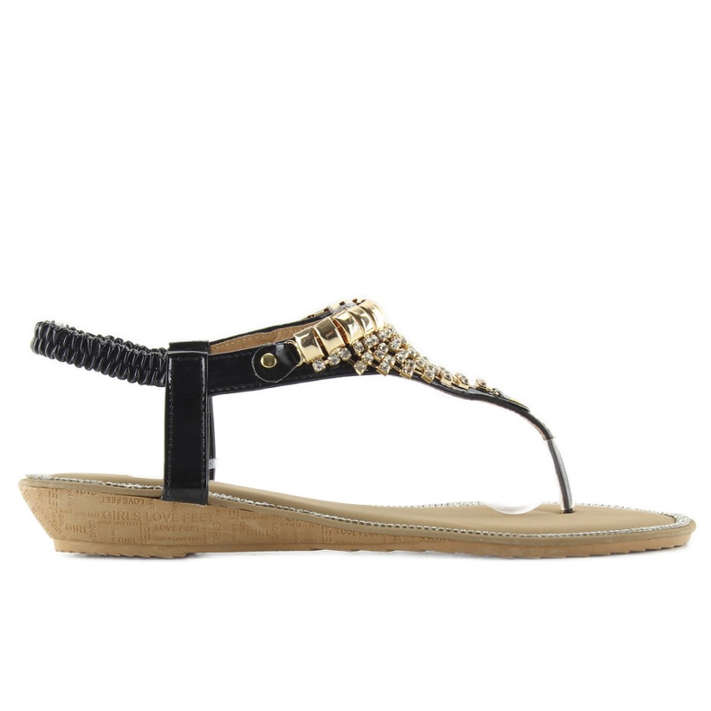 Sandale bogat decorate 2017-32 negre negru