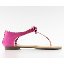 Flip-flops cu toc roz Y8808