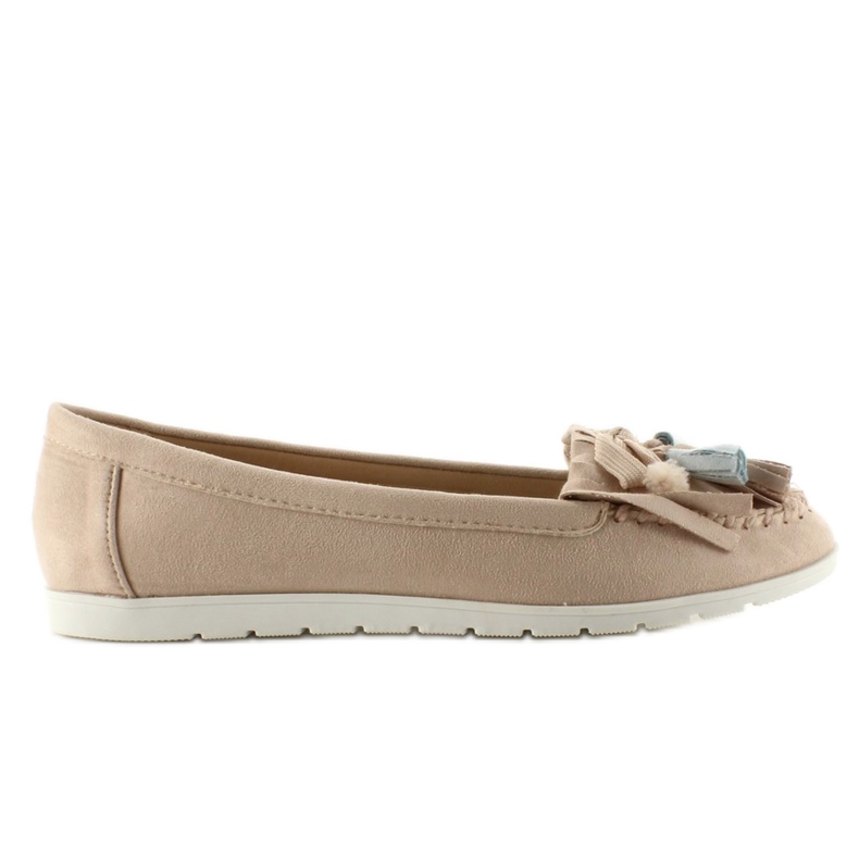 Mocasini de piele intoarsa cu franjuri 7122 Roz maro Mocasini de piele intoarsa cu franjuri 7122 Roz maro