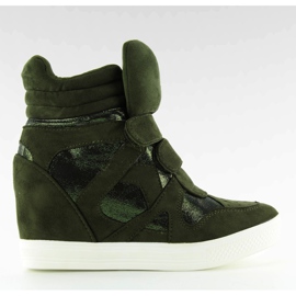 Adidași din piele de căprioară cu închidere Velcro Verde Adidași din piele de căprioară cu închidere Velcro Verde