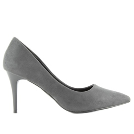 Stilete pe un toc confortabil gri LL-88p Gri Stilete pe un toc confortabil gri LL-88p Gri
