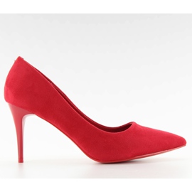 Stilettos pe toc confortabil LL-88p Red roșu Stilettos pe toc confortabil LL-88p Red roșu