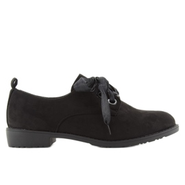 Mocasini cu siret LL-86 Black negru