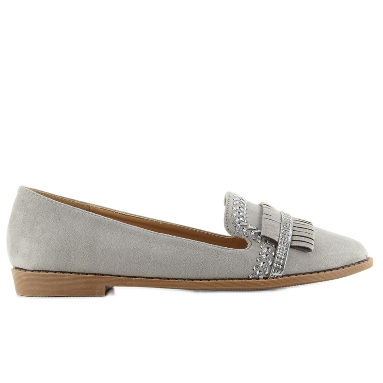 Mocasini Lordsy decorati cu gri sk33p
