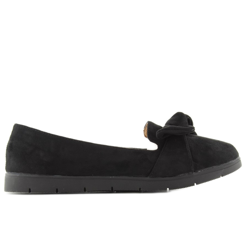 Balerini din piele intoarsa cu fundita sk37p Negru Balerini din piele intoarsa cu fundita sk37p Negru