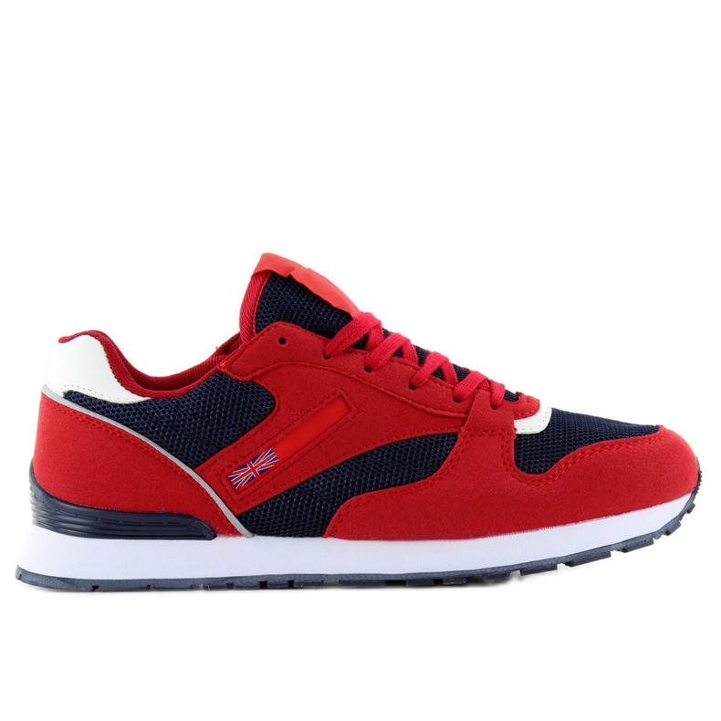 D81 RED / NAVY pantofi sport super comozi roșu