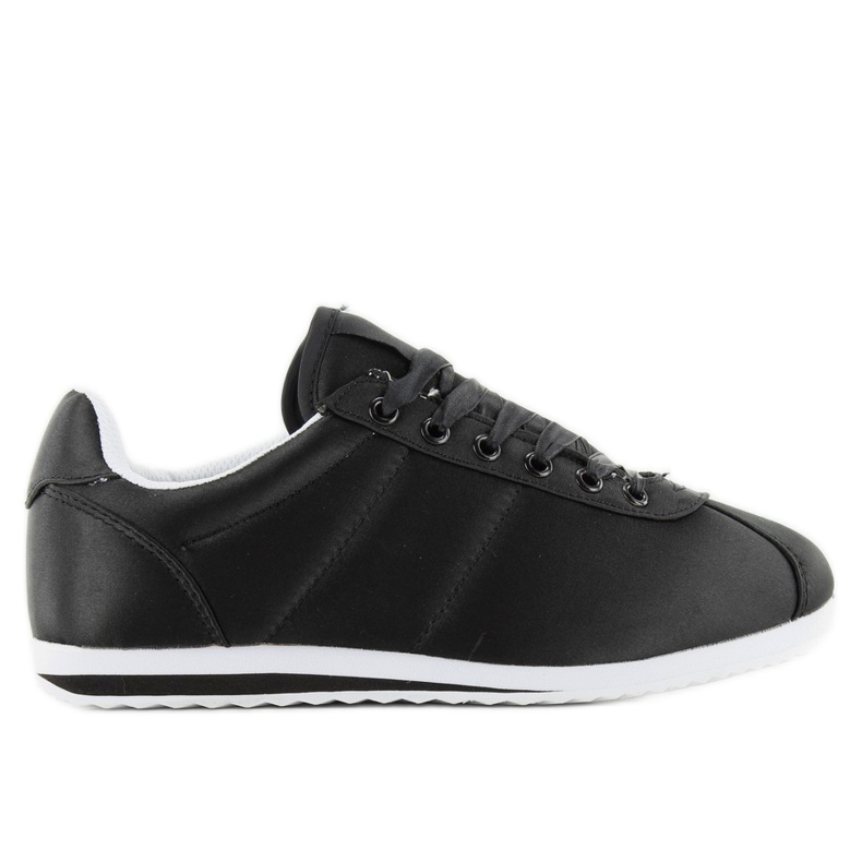 8850 pantofi sport din satin negru