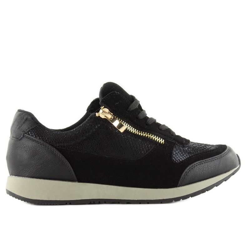 Pantofi sport cu fermoar fermoar 1280-2 negru