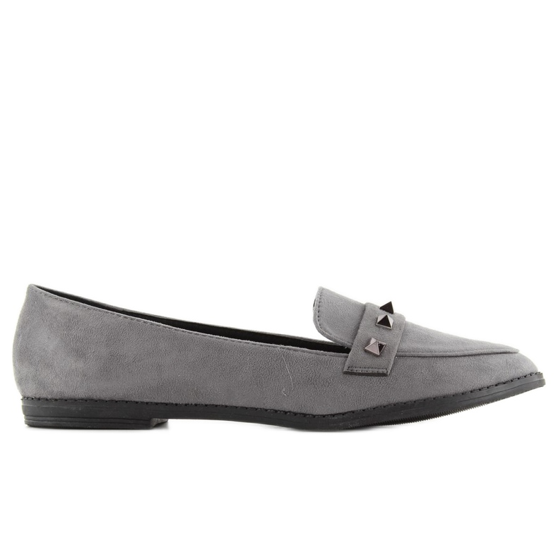 Mocasini de dama cu crampoane 888-5 gri Mocasini de dama cu crampoane 888-5 gri