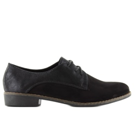 Mocasini cu siret dama mb-6390 negri negru