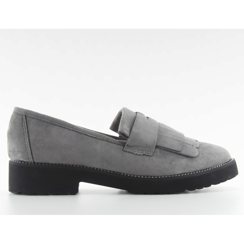 Mocasini de dama cu talpa inalta F173p gri