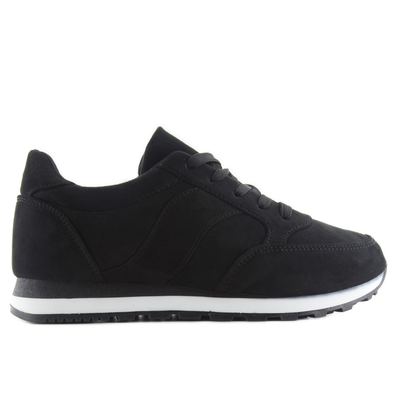 Pantofi sport din piele intoarsa Bl111 negru Pantofi sport din piele intoarsa Bl111 negru