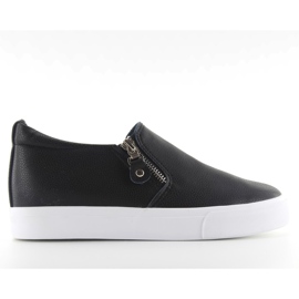 Slipon pe o pană ascunsă 3161 negru