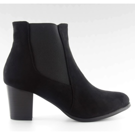 Cizme chelsea cu toc inalt F95 negre negru Cizme chelsea cu toc inalt F95 negre negru