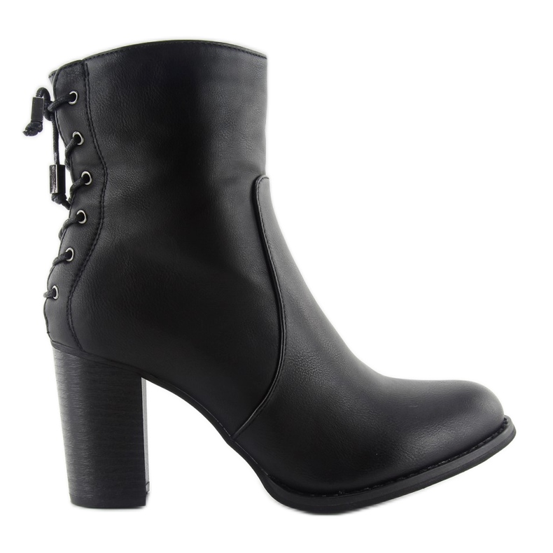 Cizme decorative cu șireturi C288 negru