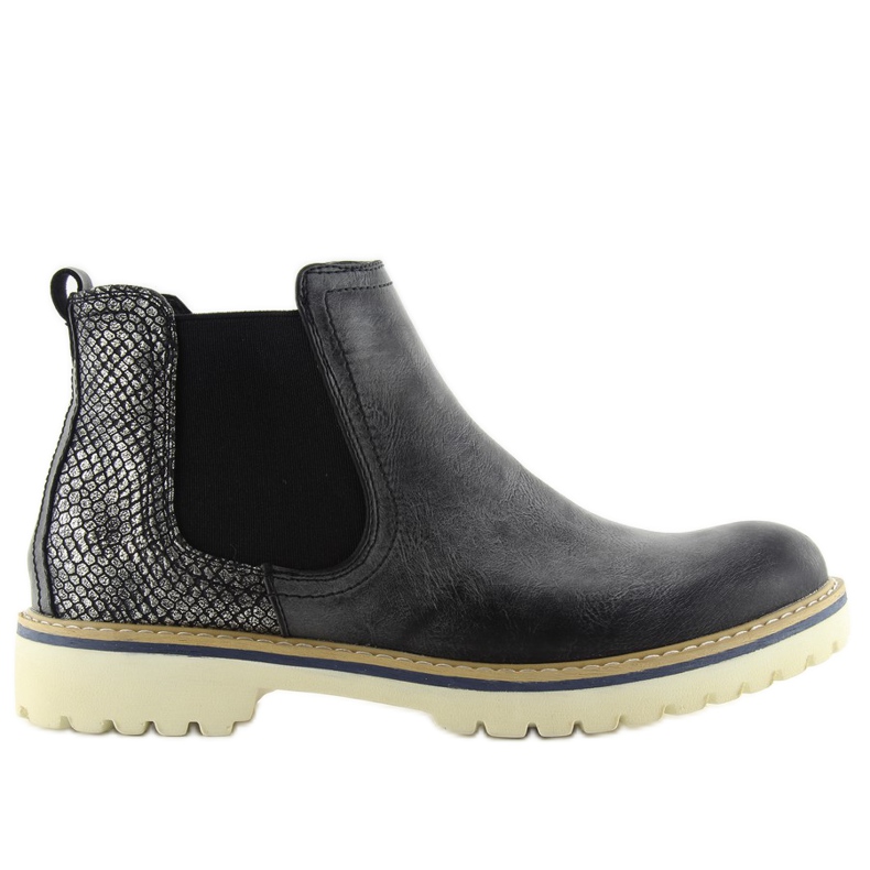 Cizme Jodhpur în stil sportiv 857-Pa negru Cizme Jodhpur în stil sportiv 857-Pa negru