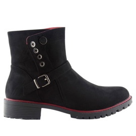Cizme Jodhpur cu ornamente r112p Negru