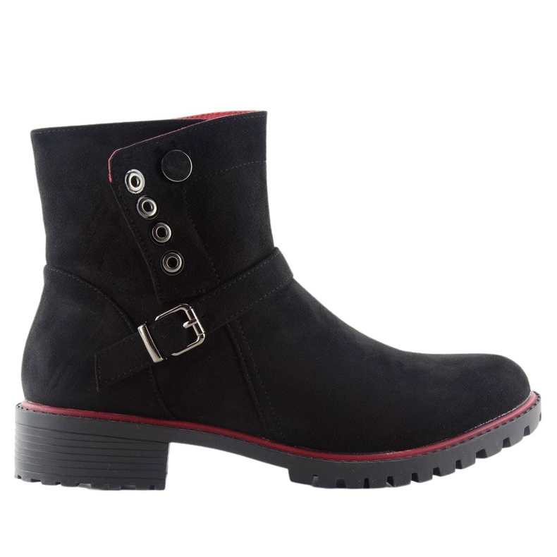Cizme Jodhpur cu ornamente r112p Negru Cizme Jodhpur cu ornamente r112p Negru