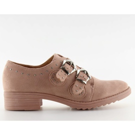 Moccasine femei cu rozuri roz FM217-34 roz Moccasine femei cu rozuri roz FM217-34 roz