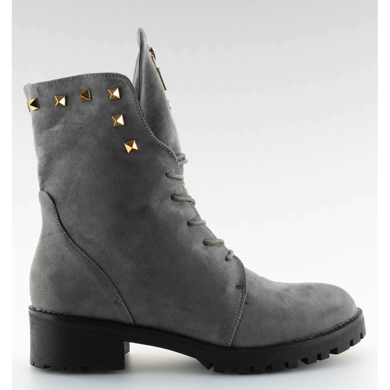 Cizme gri pentru glezne H99-17 gri