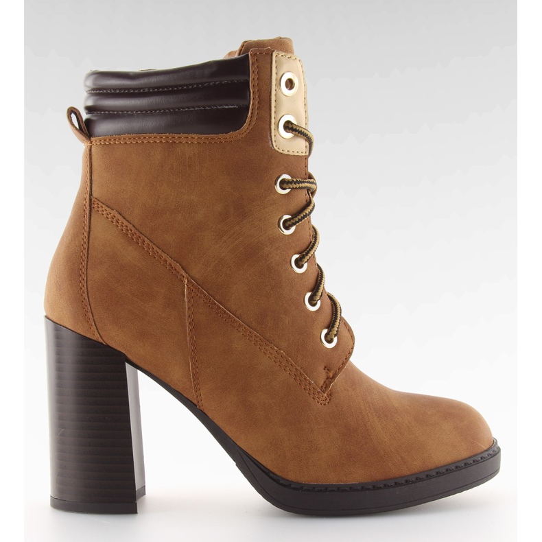 Cizme din lemn cămilă NS05P maro