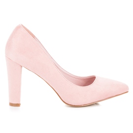 Yes Mile Pompe din piele de căprioară roz Yes Mile Pompe din piele de căprioară roz