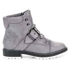 Vices New Collection Trappers din piele de căprioară gri Vices New Collection Trappers din piele de căprioară gri