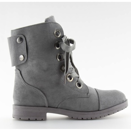 Cizme gri de lucru cu sireturi 8901 gri Cizme gri de lucru cu sireturi 8901 gri