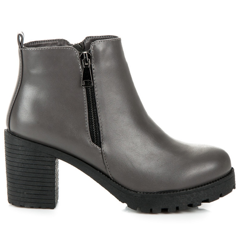 Vices New Collection Cizme cu fermoar gri