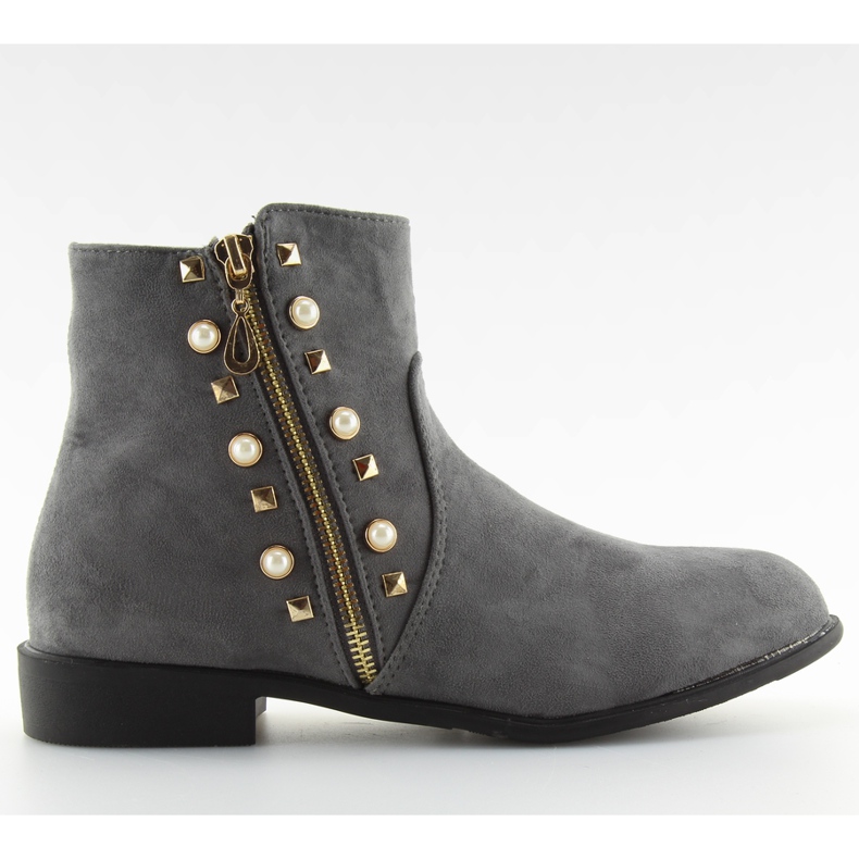 Cizme cu perle gri 30708 gri Cizme cu perle gri 30708 gri