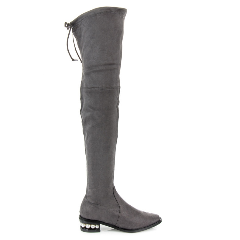 Fashion Muschetari gri cu perle