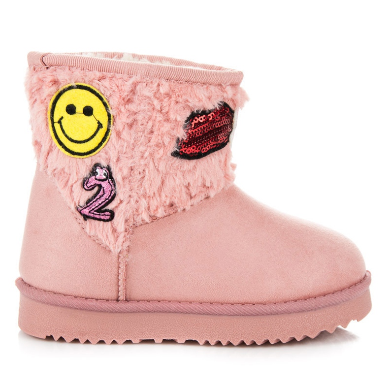 Kylie Mukluki cu patch-uri roz