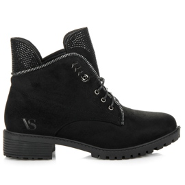 Vices Cizme elegante cu șireturi negru