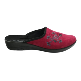 Pantofi de damă Befado 552D004 papuci bordeaux roșu multicolor