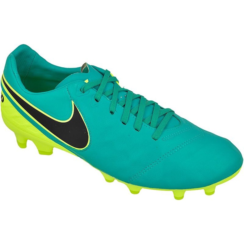 Pantofi de fotbal Nike Tiempo Legacy Ii Fg M 819218-307 albastru marin, verde, galben albastru
