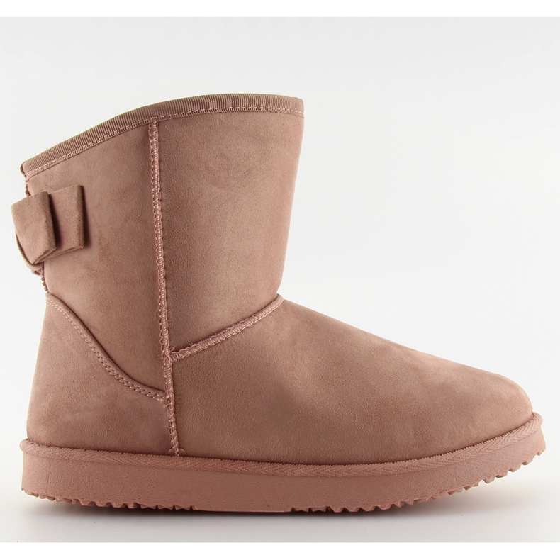 Cizme de zăpadă emusie cu arc roz B780 roz